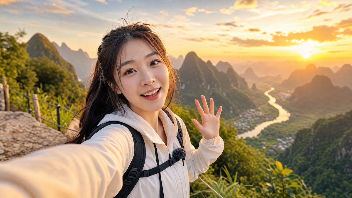 母狗桂林山水旅行vlog生活视频分享